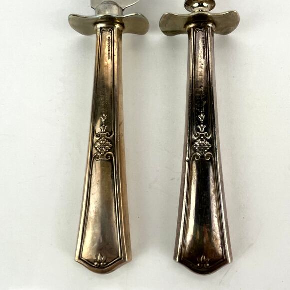 Vintage Sterling Silver Handled Carving Set With Stainless Blade - Picture 2 of 6